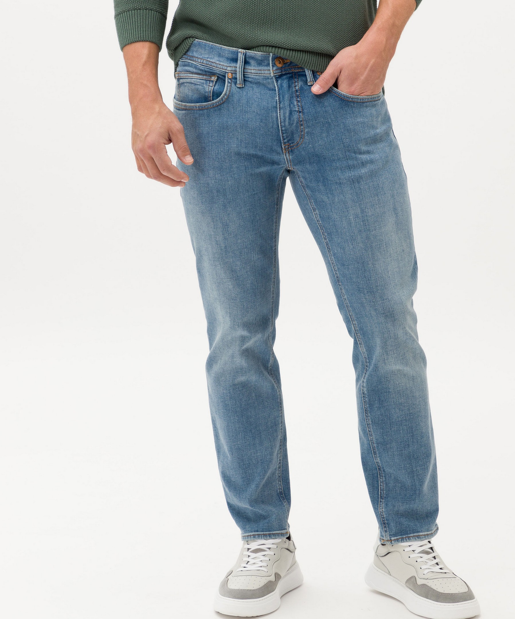 Brax Chris 5-Pocket Vintage Denim Rozing Hi-Flex Blue Salt Men\'s | Used Jeans Superstretch Fashion Blue Jan Planet