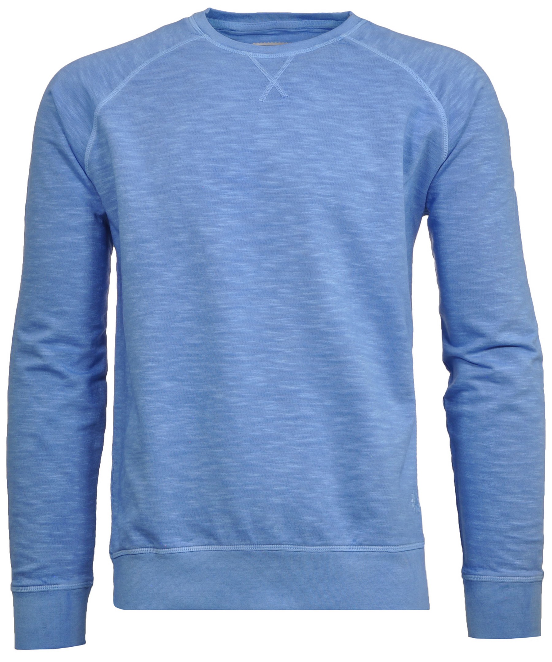 Ragman Sweat Fine Subtle Flame Round Neck Pullover Bright Blue | Jan Rozing  Men\'s Fashion