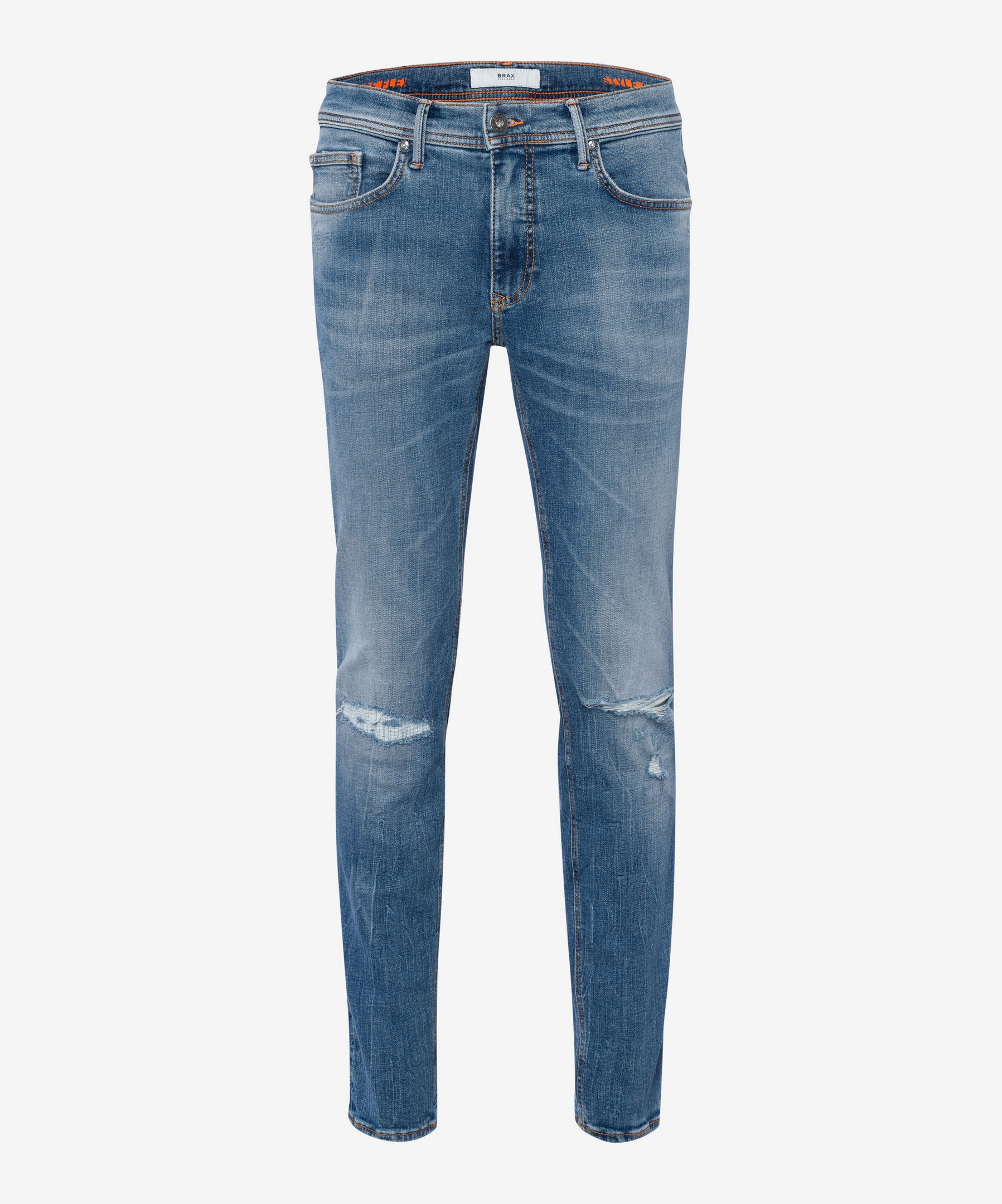 Brax Chris 5-Pocket Vintage Denim Hi-Flex Superstretch Blue Planet Jeans  Blue Indigo Destroyed | Jan Rozing Men's Fashion