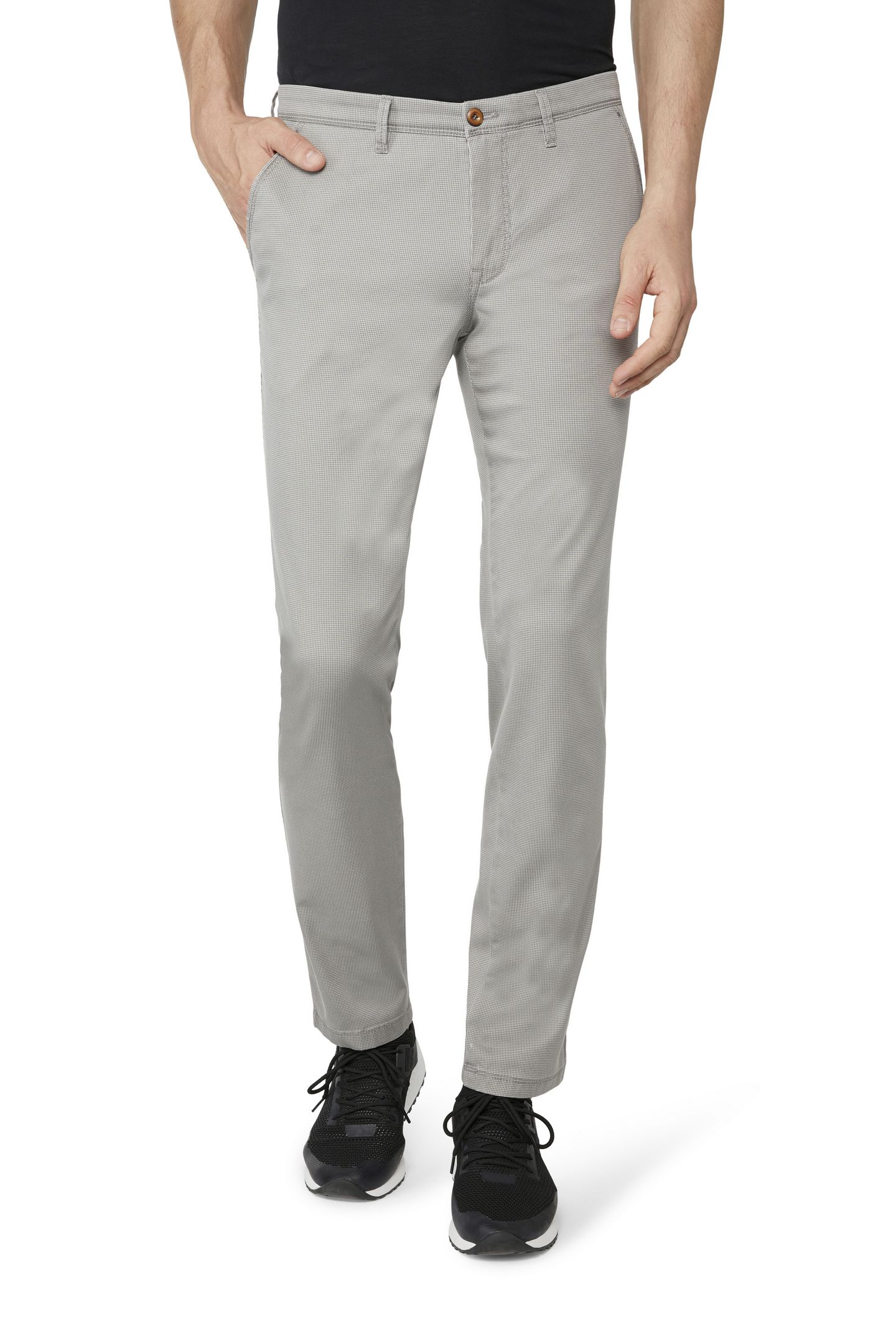 Gardeur Simon Two-Tone Effect Comfort Stretch Pants Mid Grey | Jan ...